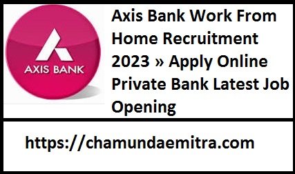 Axis Bank Work From Home Recruitment 2023