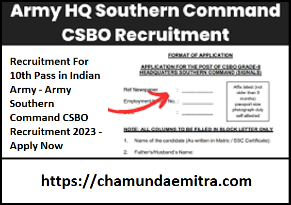 Recruitment For 10th Pass in Indian Army