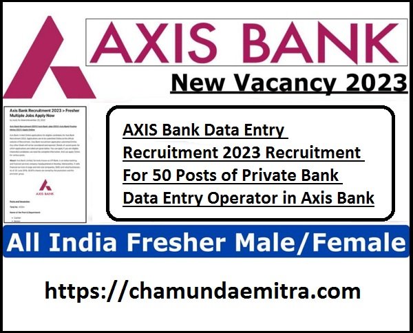AXIS Bank Data Entry Recruitment 2023