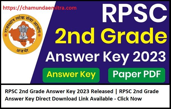 RPSC 2nd Grade Answer Key 2023 Released