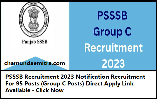 PSSSB Recruitment 2023 Notification