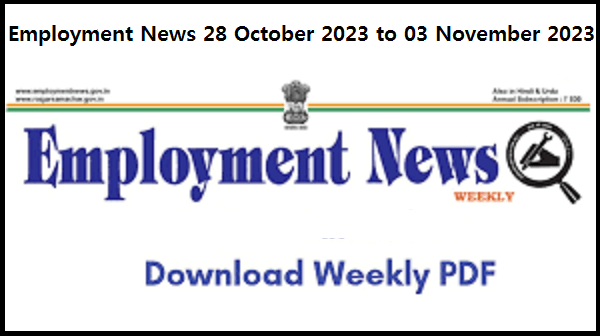 Employment News 28 October
