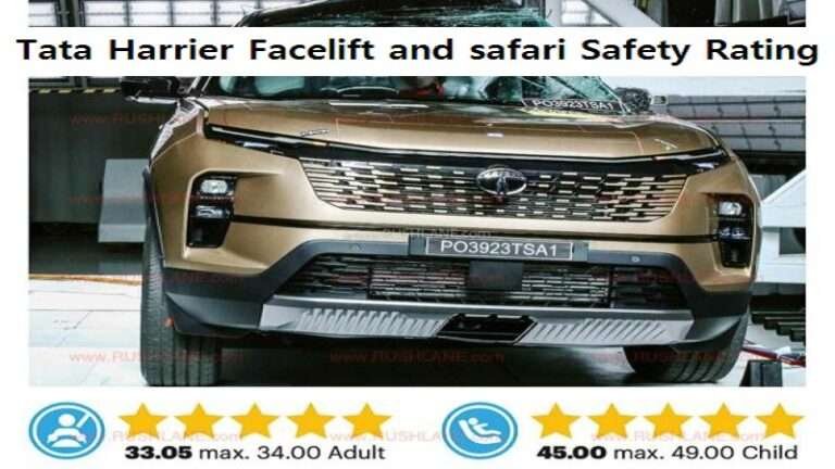 Tata Harrier Facelift and safari Safety Rating