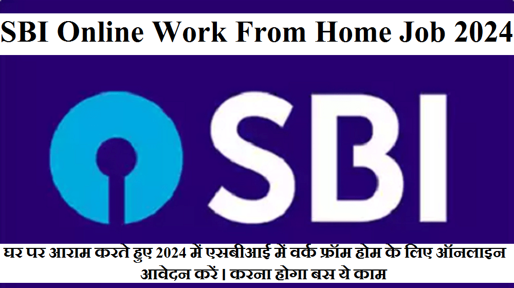 SBI Online Work From Home Job 2024