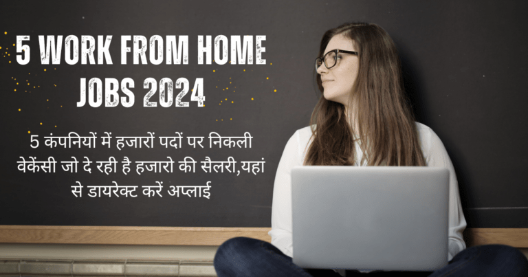 5 Work From Home Jobs 2024