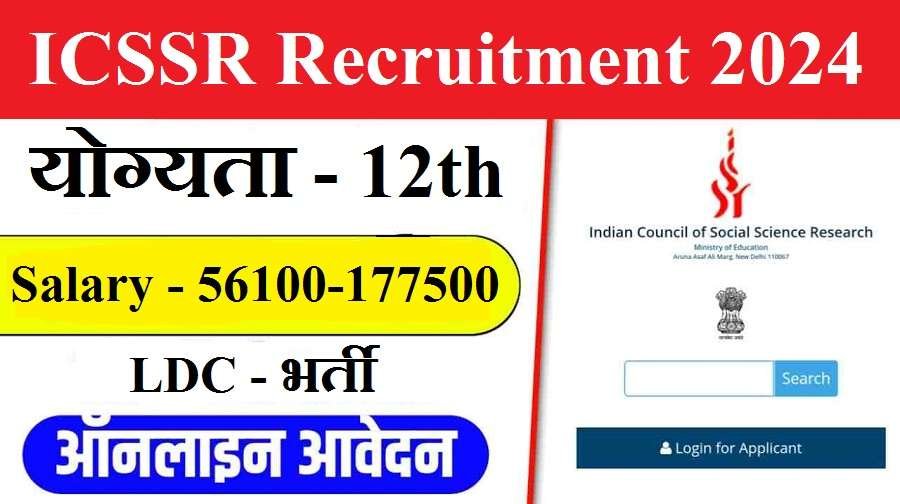 ICSSR Recruitment 2024