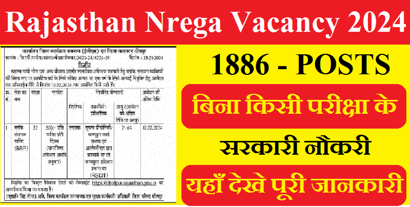 Rajasthan Nrega Vacancy 2024