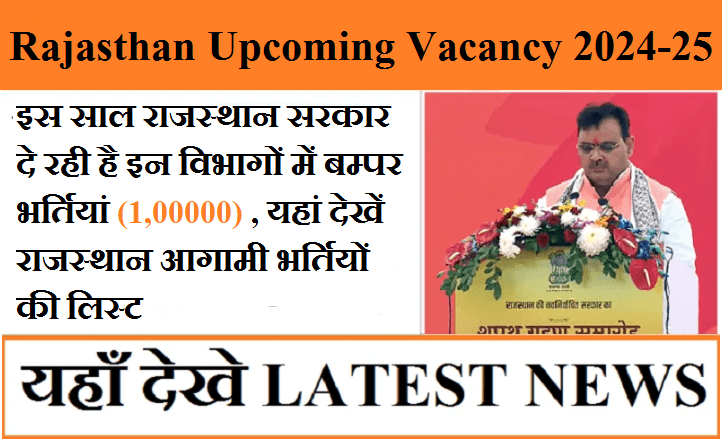 Rajasthan Upcoming Vacancy 2024-25