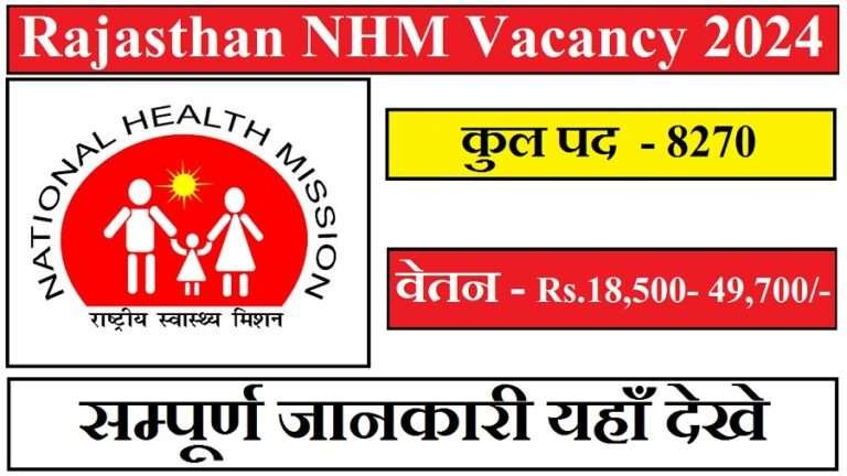 Rajasthan NHM Vacancy 2024