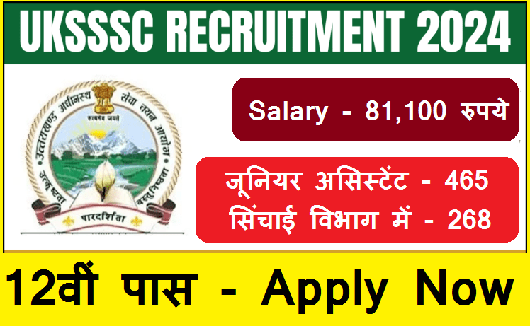 UKSSSC Sarkari Jobs: 12वीं पास के लिए 81000 महीने की नौकरी, 42 साल वाले भी करें अप्‍लाई